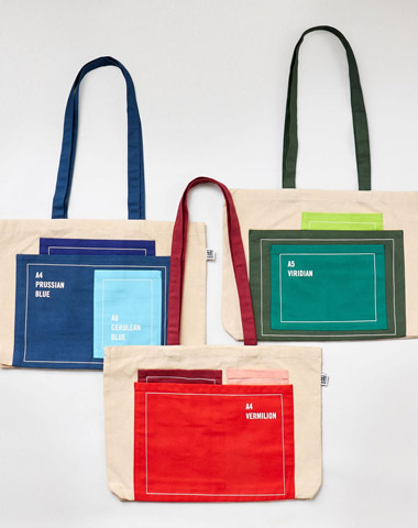 Cass Art x Pentagram Limited Edition Coloured Tote Bags