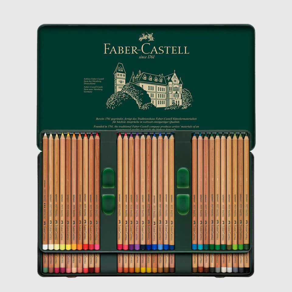 Faber-Castell Pitt Pastel Pencil Tin Assorted Colours Set of 60