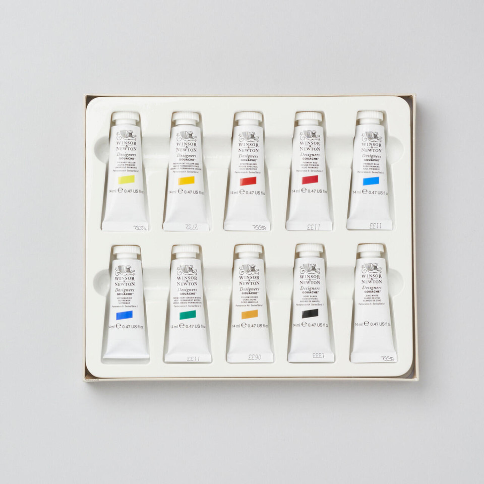 Winsor & Newton Designers Gouache Opaque Introduction Set of 10 14ml